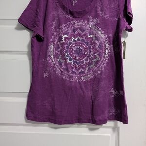 made for life Purple Short Sleeve Crew Neck Graphic Tee. New with tags
